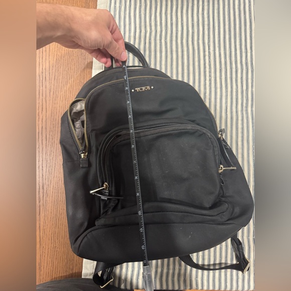 Tumi Womens Small Black Nylon Zip Compartment Voyageur Dori Backpack Bag Work - Picture 8 of 8